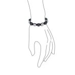 Pave Crystal Disco Ball Strand Bracelet Gold Tone - Image 6