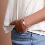Dainty Heart Shape Red Medical Identification Blank ID Bracelet .925 Sterling Silver Wrist 6 -7 Inch - Image 41