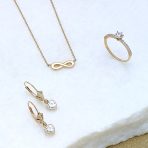 Delicate Eternity Figure Eight Love Knot 14K Gold Infinity Pendant Necklace - Image 3