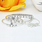 Lovers BFF Heart Friendship Claddagh Bracelet Bangle .925 Sterling Silver for Small Wrists 6.5" - Image 4