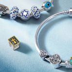 Chanukah Menorah Charm Bead 14K Gold Plated Sterling Silver for Bracelet - Image 4