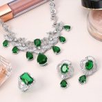Estate Jewelry Art Deco Style CZ Cubic Zirconia Dangling Teardrops Statement Collar Necklace - Image 14