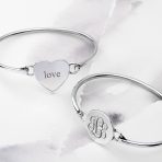 Sterling Silver ID Bracelet with Round Monogram - Polished & Durable Design - Image 7