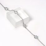 Classic Delicate Cubic Zirconia CZ By The Inch Bracelet .925 Sterling Silver - Image 5