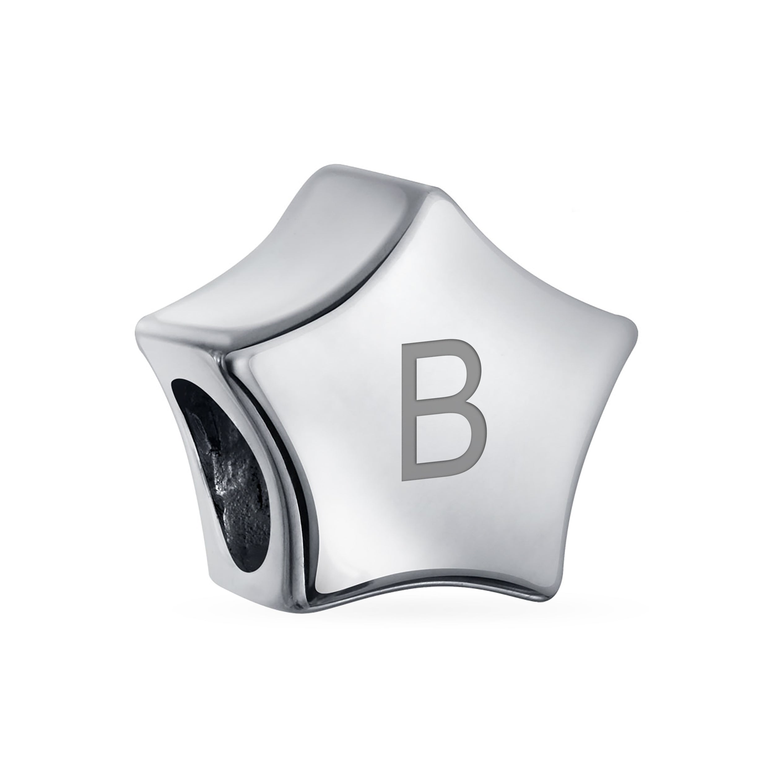 block-personalize-celestial-patriotic-star-charm-bead-pbx-df-sb-1197-b_01_e5f5181c-1440-459a-b1a5-494c411085bf Initial Alphabet Bead Charm A-Z Celestial Holiday Star 14K Gold Plated Silver - Image 1