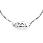 Personalize Medical Alert ID Thin Box Link Bracelet Oval Shape Tag - Image 3