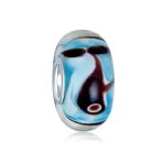 Nautical Whale Ocean Glass Charm Bead for European Bracelet