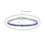 Bridal 10CT Princess Cut CZ Tennis Bracelet in Silver - Image 12