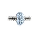 Set of 2 Solid Crystal Spacer Charm Bead Sterling Silver Core - Image 17