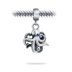 Squid Scuba Diver Octopus Dangle Charm Bead Silver for European Bracelet - Image 2
