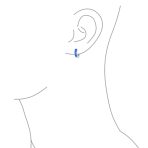Unisex Small CZ Hoop Earrings in Gold-Plated Sterling Silver Multi-Color Options - Image 15