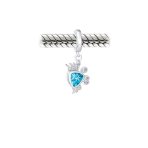 London Blue CZ Nautical Charm Bead Sterling Silver for European Bracelet - Image 3