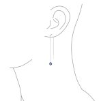 Blue Nazar Evil Eye Chandelier Earrings CZ Pave Silver - Image 3