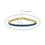 Classic 12CTW Cubic Zirconia Solitaire CZ Tennis Bracelet Gold Plated 7.5 Inch - Image 15