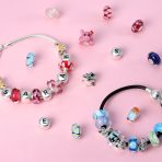Unisex Black Pink Red Leather Strand Bracelet for Bead Charms Silver Clasp - Image 4