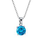 1.5CTW CZ Birthstone Pendant Necklace in Sterling Silver - Image 6