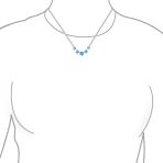 Statement Created Blue Opal Plumeria Hawaiian Flower Collar Necklace .925 Sterling Silver - Image 5