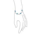 Nautical Chain Link Bracelet with Opal Sea Tortoise & CZ Heart Charms in Silver - Image 3