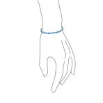 Solitaire Round Created Opal Tennis Bracelet Sterling Silver - Image 11