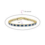 CZ Tennis Bracelet 12CT 4 Prong Gold Plated Brass 7.5 Inch - Image 16