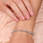 Traditional Blue Topaz Oval Stone Strand Tennis Bracelet .925 Sterling Silver-7.5 Inch - Image 12