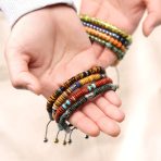 Natural Stone Retro Chakra Bolo Bracelet Adjustable - Image 4