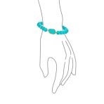 Set of 2 Boho Faceted Large Center Natural 8MM Ball Bead Stone Stretch Bracelet - Image 7