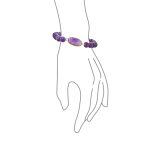 Stacking Stretch Bracelet Lapis Amethyst Turquoise Hearts - Image 8