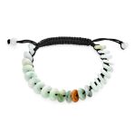 Natural Light Green Jade Donut Disc Stone Bracelet Adjustable Cord 7-9” - Image 2