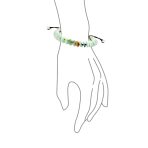 Natural Light Green Jade Donut Disc Stone Bracelet Adjustable Cord 7-9” - Image 4