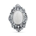 Vintage Style Oval Cabochon Moonstone Full Finger Statement Ring .925 Sterling Silver - Image 2