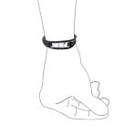 Black Cord Brown Leather ID Stacking Bracelet  Stainless - Image 2