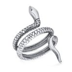 Egyptian Snake Silver Ring Band for Garden Animal Pet Reptile Lovers - Image 2