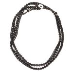 Unisex Wrap Bracelet Two Tone Multi Strand with Tiger Eye & Black Onyx Beads - Image 5