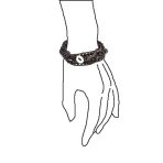 Unisex Wrap Bracelet Two Tone Multi Strand with Tiger Eye & Black Onyx Beads - Image 7