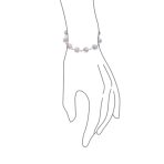 White Created Opal Multi Daisy Charms Sation Link Bracelet Sterling Silver 7.5 Inch - Image 4