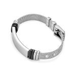Identification Bracelet with Adjustable Belt Buckle Bracelet Stainless Steel - Image 2