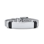 Identification Bracelet with Adjustable Belt Buckle Bracelet Stainless Steel