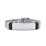 Identification Bracelet with Adjustable Belt Buckle Bracelet Stainless Steel