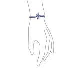 Exotic Bangle Bracelet with Cubic Zirconia in Rhodium Plated Finish - Image 7