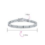 Cubic Zirconia Princess Cut CZ Tennis Bracelet for Bridal and Prom Events - Image 3