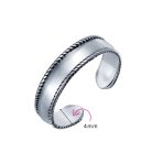 Mid Finger Braided Bali Midi Toe Ring or Pinky Ring Oxidized Silver Sterling - Image 4