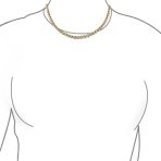 Cocktail Cubic Zirconia Bezel Set CZ Graduated Tennis Necklace Collar Silver Plated - Image 7