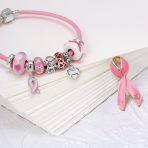 Prevention Pink Ribbon Breast Cancer Survivor Brooche Pin Gold Heart Accessory - Image 4