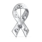 Set of 3 Crystal Ribbon Breast Cancer Survivor Brooch Pin - Image 2