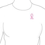 Set of 3 Crystal Ribbon Breast Cancer Survivor Brooch Pin - Image 3