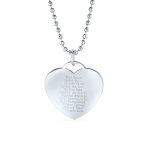 Heart Pink Ribbon Breast Cancer Survivor Pendant Necklace Silver Stainless Steel - Image 4