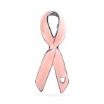 Prevention Pink Ribbon Breast Cancer Survivor Brooche Pin Gold Heart Accessory - Image 2