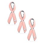 Prevention Pink Ribbon Breast Cancer Survivor Brooche Pin Gold Heart Accessory