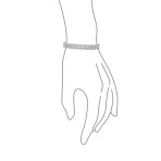 Bridal Jewelry CZ Tennis Bracelet Rhodium Plated 7 Inches - Image 3